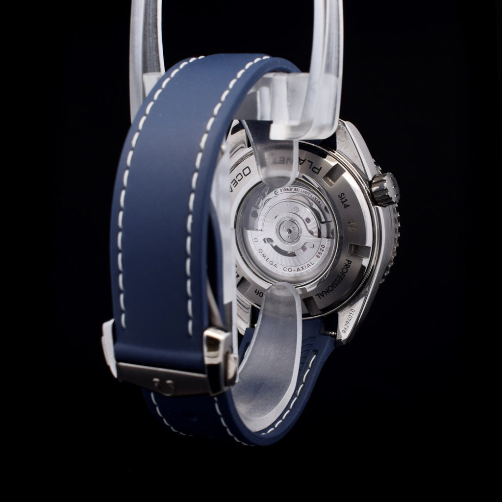 Omega Seamaster Planet Ocean 600M 37.5 mm | Blue Dial & Rubber Strap |Titanium