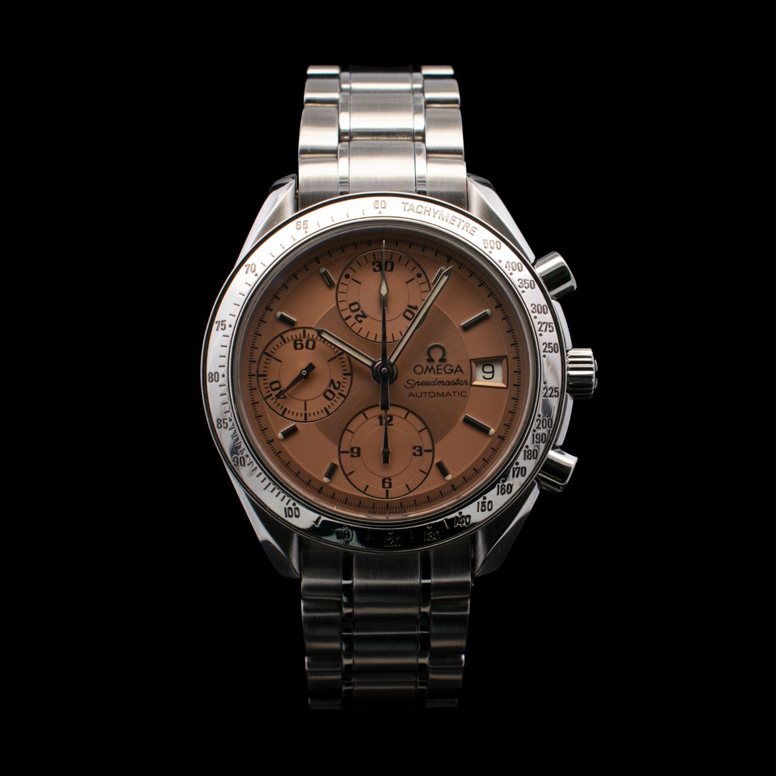 Omega Speedmaster Date $4,295 Salmon Dial | Japanese Edition | Ref 3513.60 with