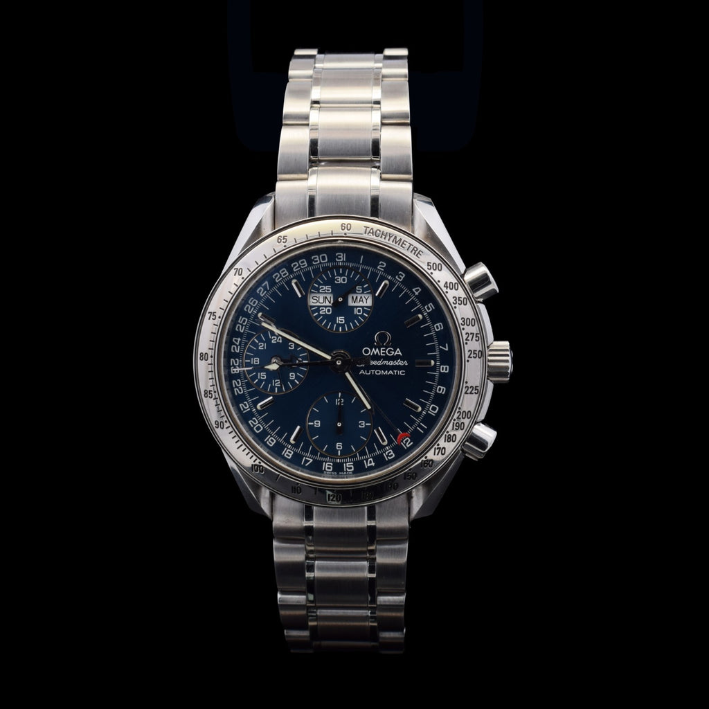 Omega Speedmaster Triple Calendar | Day-Date | 39mm Blue Dial | Ref 3523.80 I