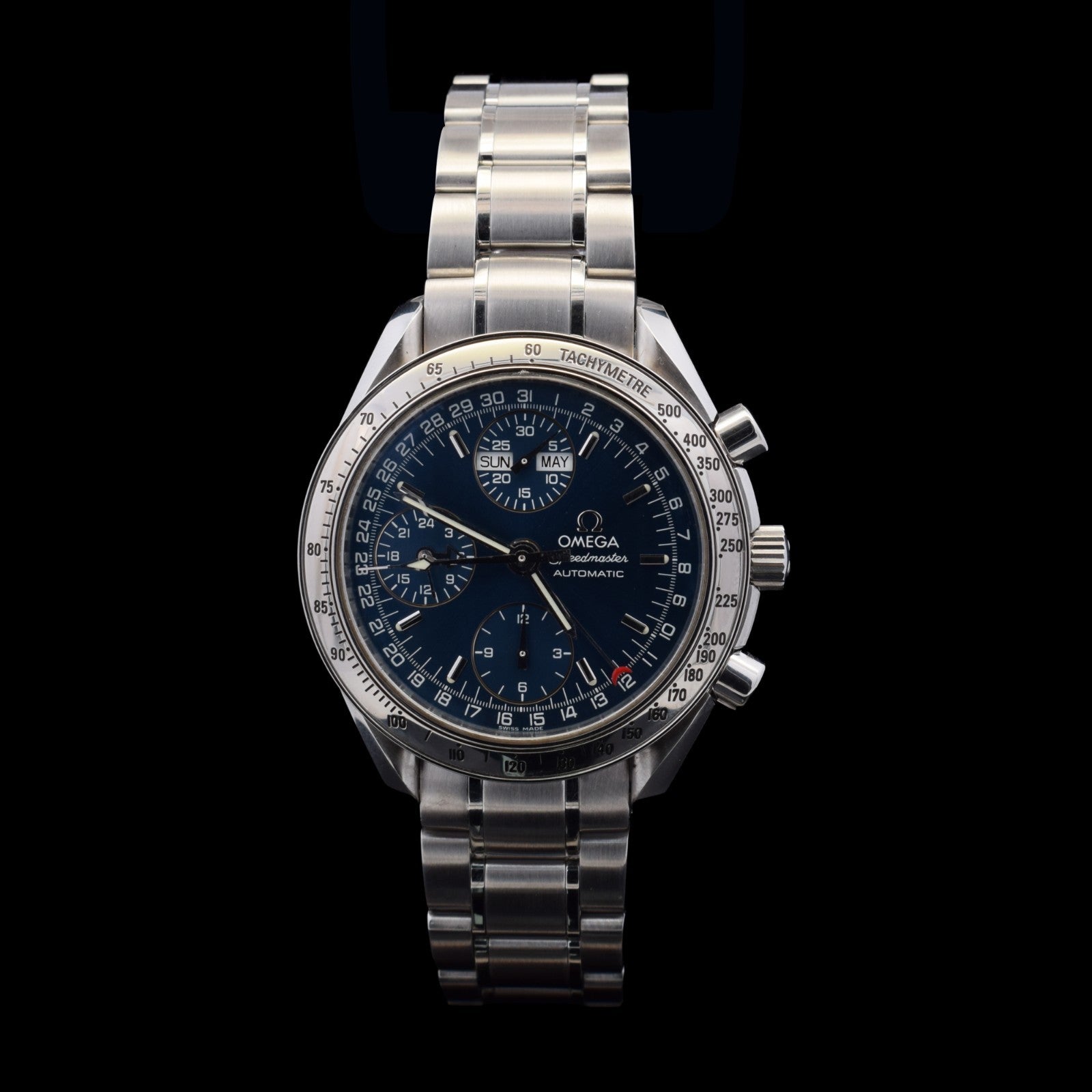 Omega Speedmaster Triple Calendar | Day-Date | 39mm Blue Dial | Ref 3523.80 I