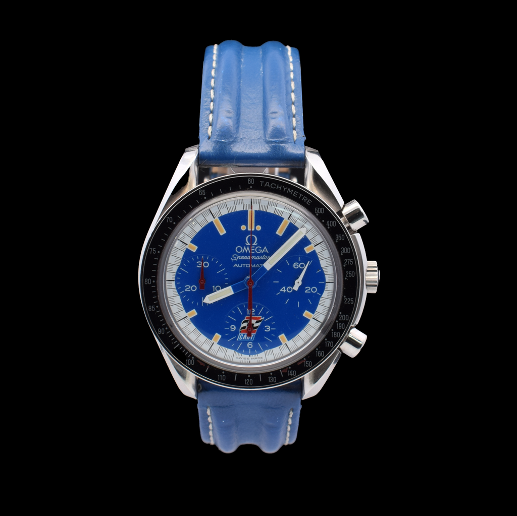 Omega Speedmaster Schumacher |  Omega Blue Leather Strap | Ref. 3510.81