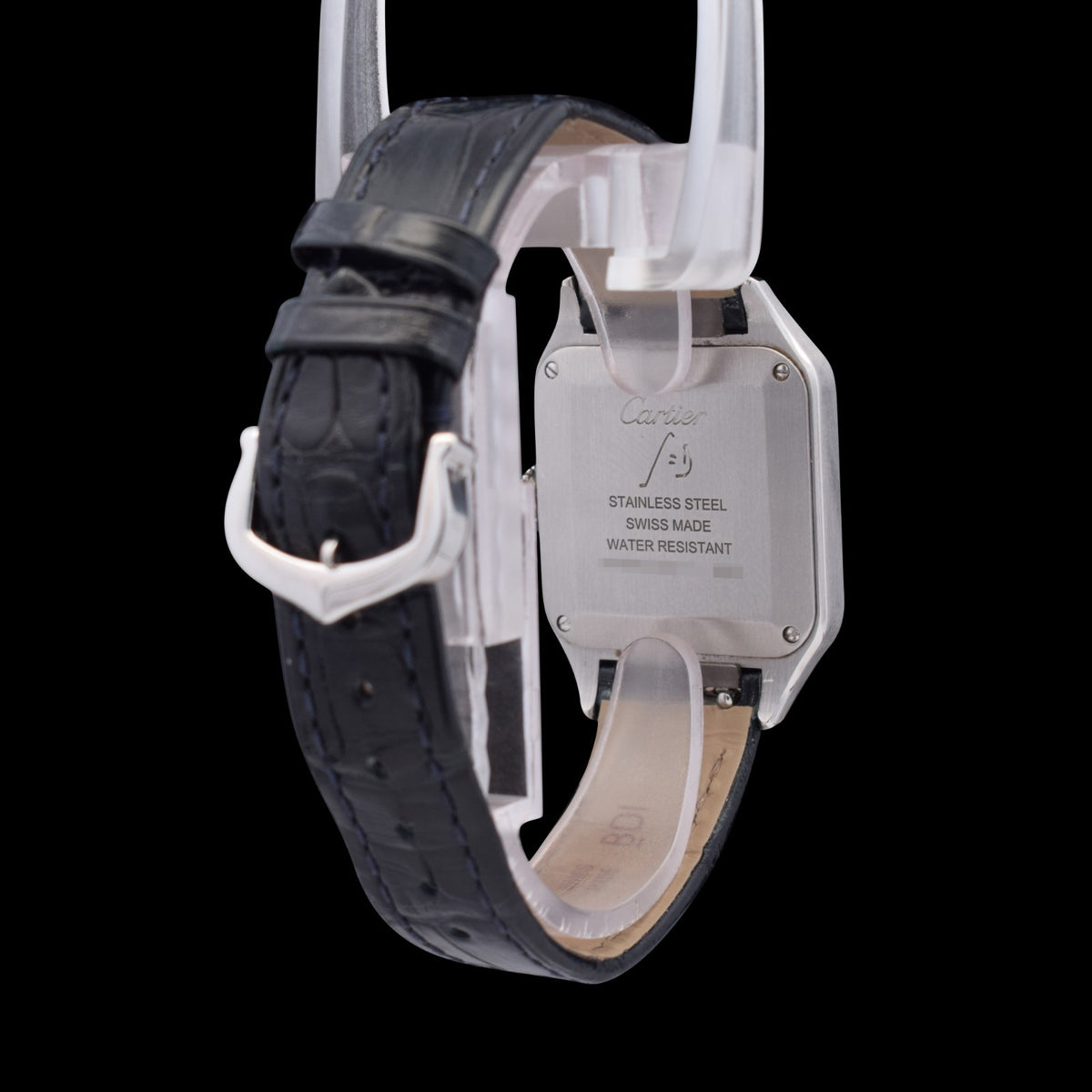 Cartier Santos-Dumont | 38 x 27.5mm Silver Dial | Leather Strap | Ref. WSSA0023