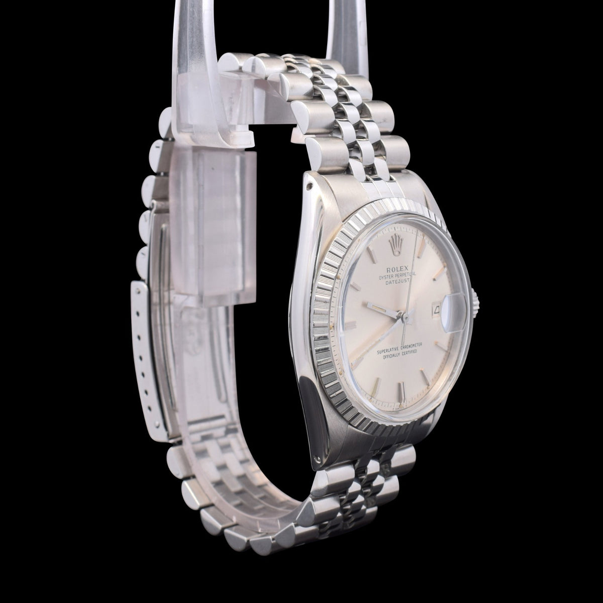 Rolex Datejust | Silver “Doorstop” Pie-Pan Dial | Engine-Turned Bezel - 1603