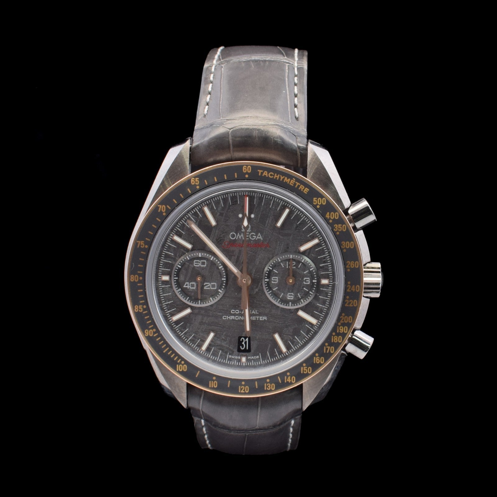 Omega Speedmaster Grey Side of the Moon Meteorite | Sedna Gold Bezel |
