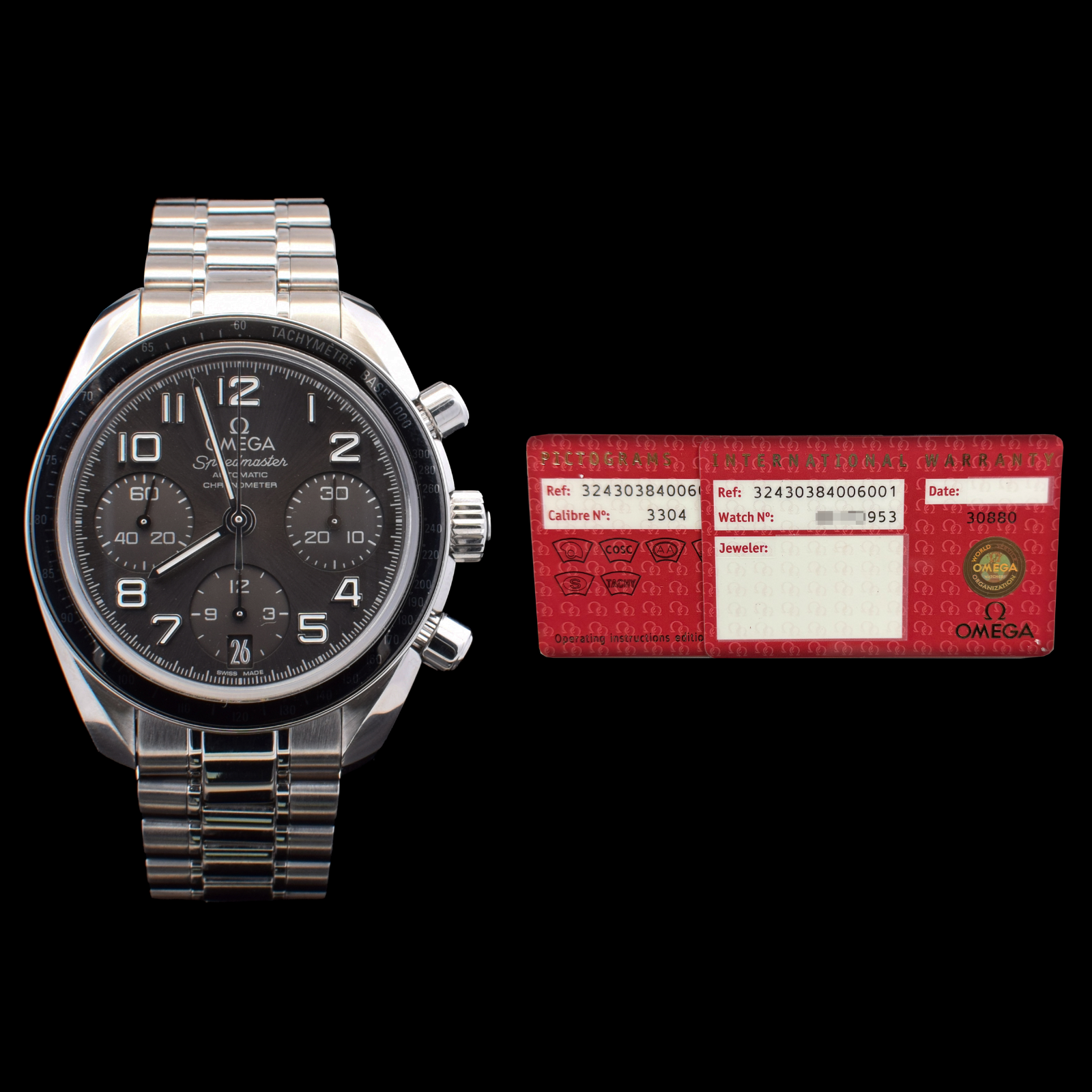 Omega Speedmaster 38 | Grey Dial | Ref. 324.30.38.40.06.001 with Card I