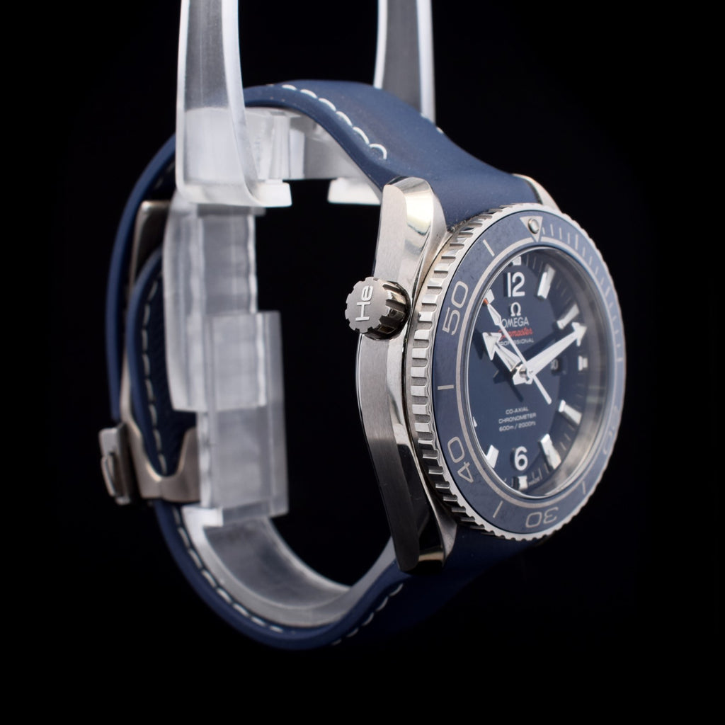 Omega Seamaster Planet Ocean 600M 37.5 mm | Blue Dial & Rubber Strap |Titanium
