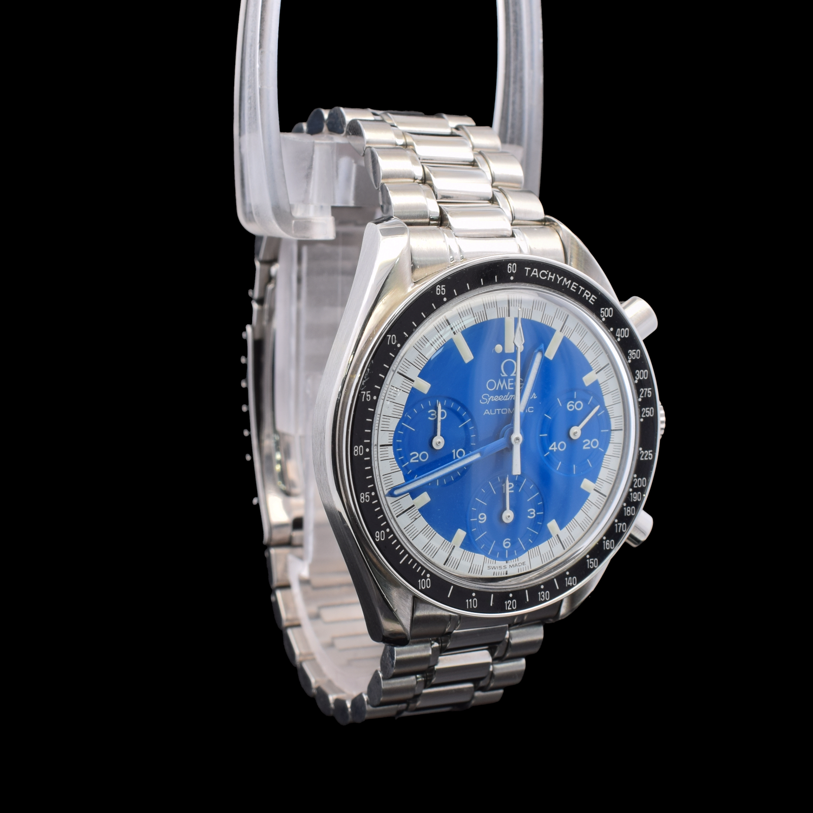 Omega Speedmaster Schumacher | Blue Dial 39mm | Non-OEM Hands| Ref. 3510.80