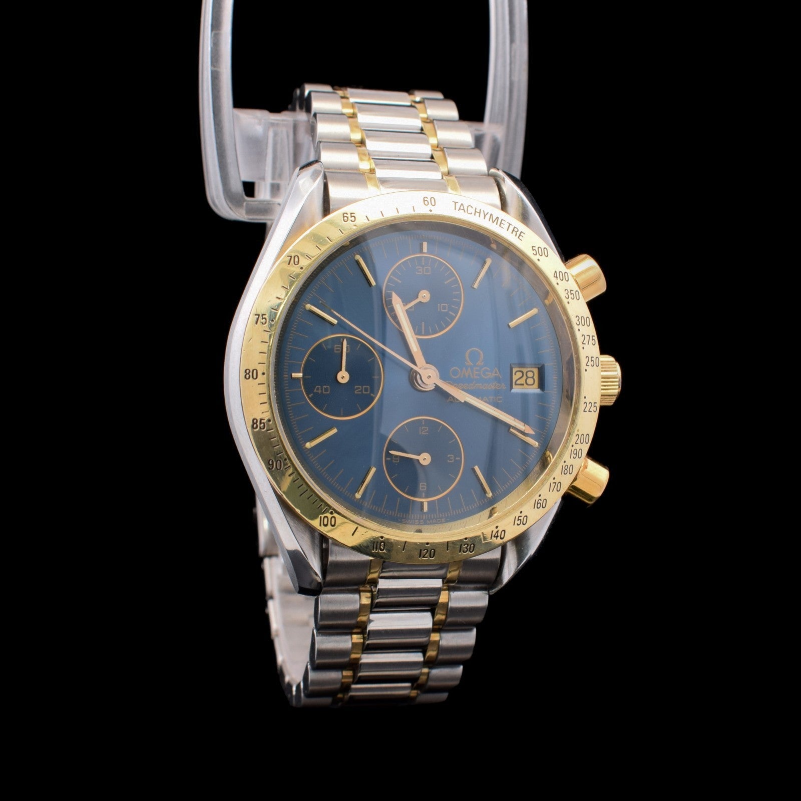 Omega Speedmaster Date | 39mm Blue Dial | Two Tone Yellow Gold | Ref 3311.80 I