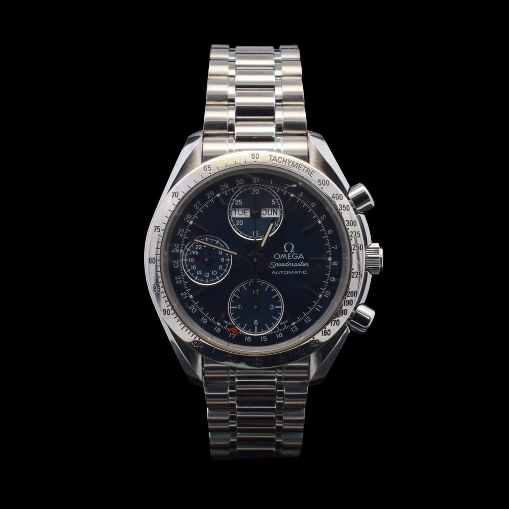 Omega Speedmaster Triple Date | 39mm Day-Date | Blue Dial | Ref. 3521.80