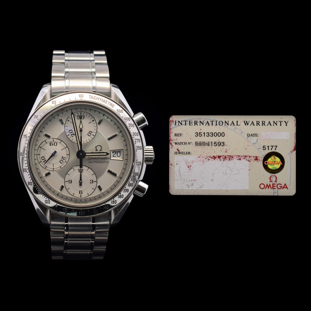 Omega Speedmaster Date 39mm White/Silver Dial | Ref 3513.30 with Card