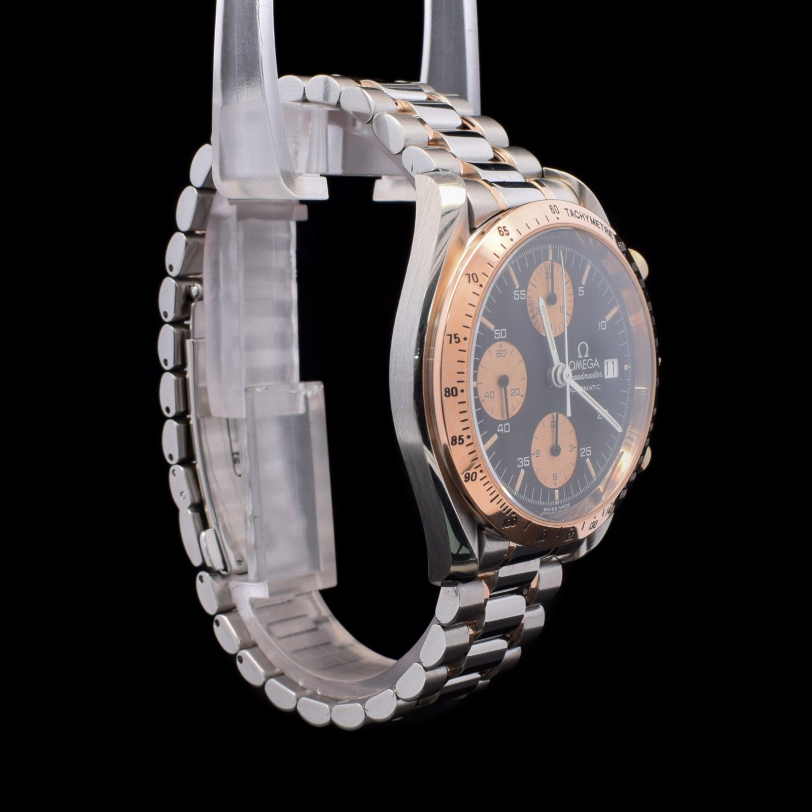 OMEGA 3316.50 Speedmaster Date black Dial Automatic Pink Gold Stainless Steel