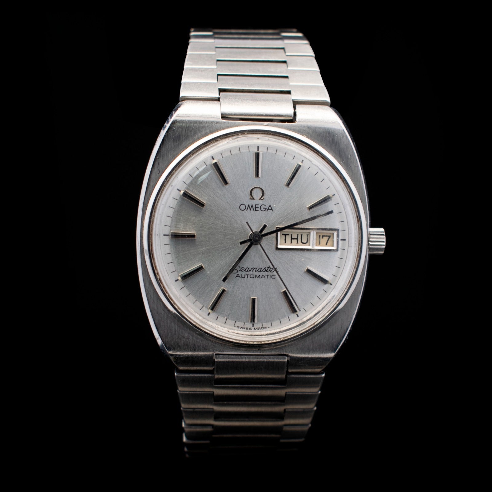 Omega Seamaster | Day-Date | Silver/White Dial | Ref 166.0216 with Box