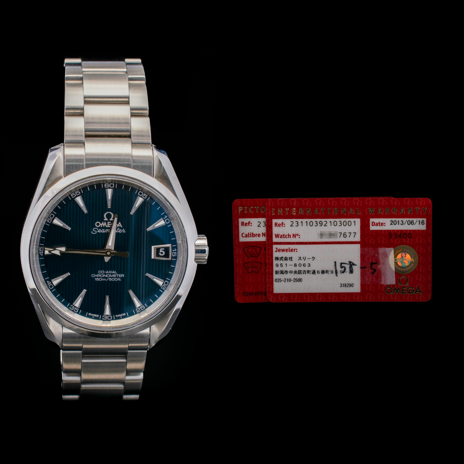 Omega Seamaster Aqua Terra “Skyfall” 38.5mm | Blue Teak Dial |