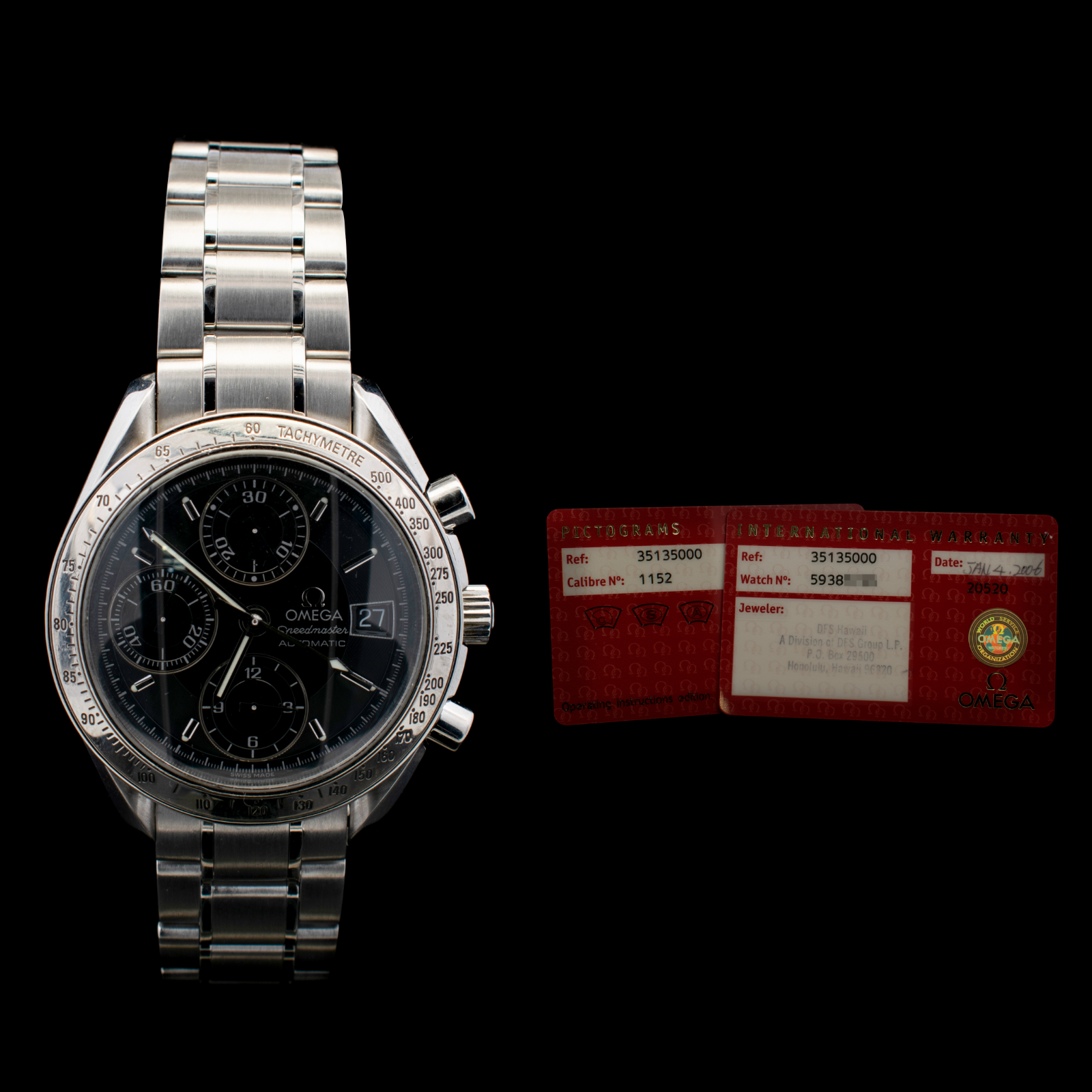 Omega Speedmaster DateBlack Dial | Ref 3513.50 | Card (2006)