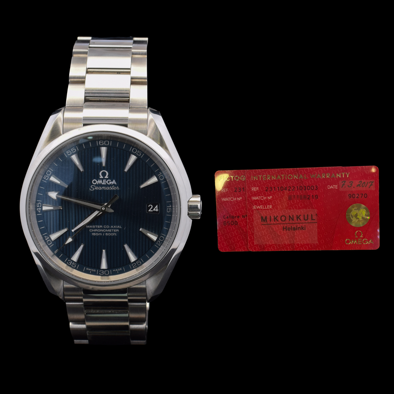 Omega Seamaster Aqua Terra 150M | Blue Teak Dial |  Ref No -231.10.42.21.03.003