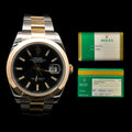 Rolex Datejust 41 | Black Stick Dial | Two-Tone Oyster Bracelet | Ref. 126303 |