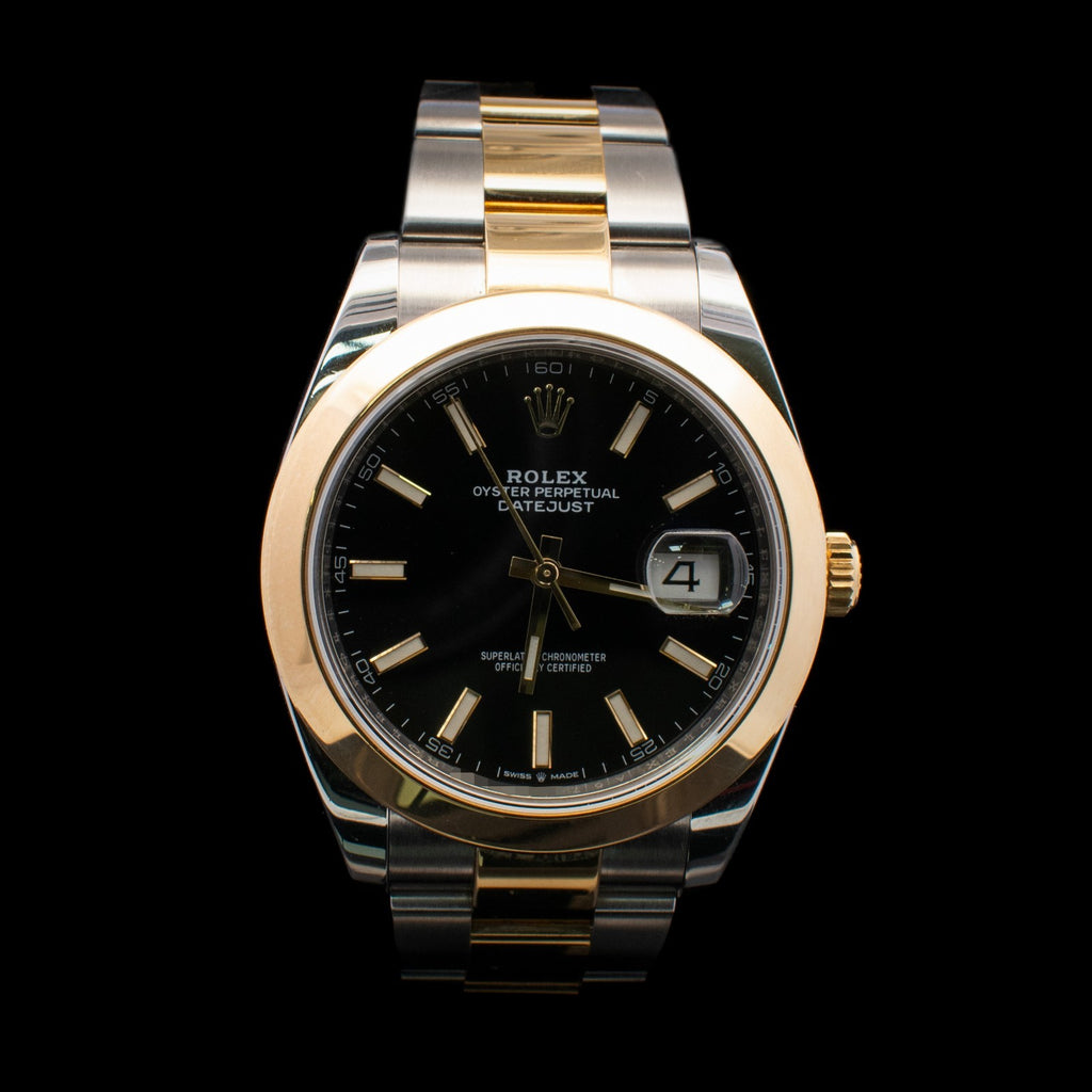 Rolex Datejust 41 | Black Stick Dial | Two-Tone Oyster Bracelet | Ref. 126303 |