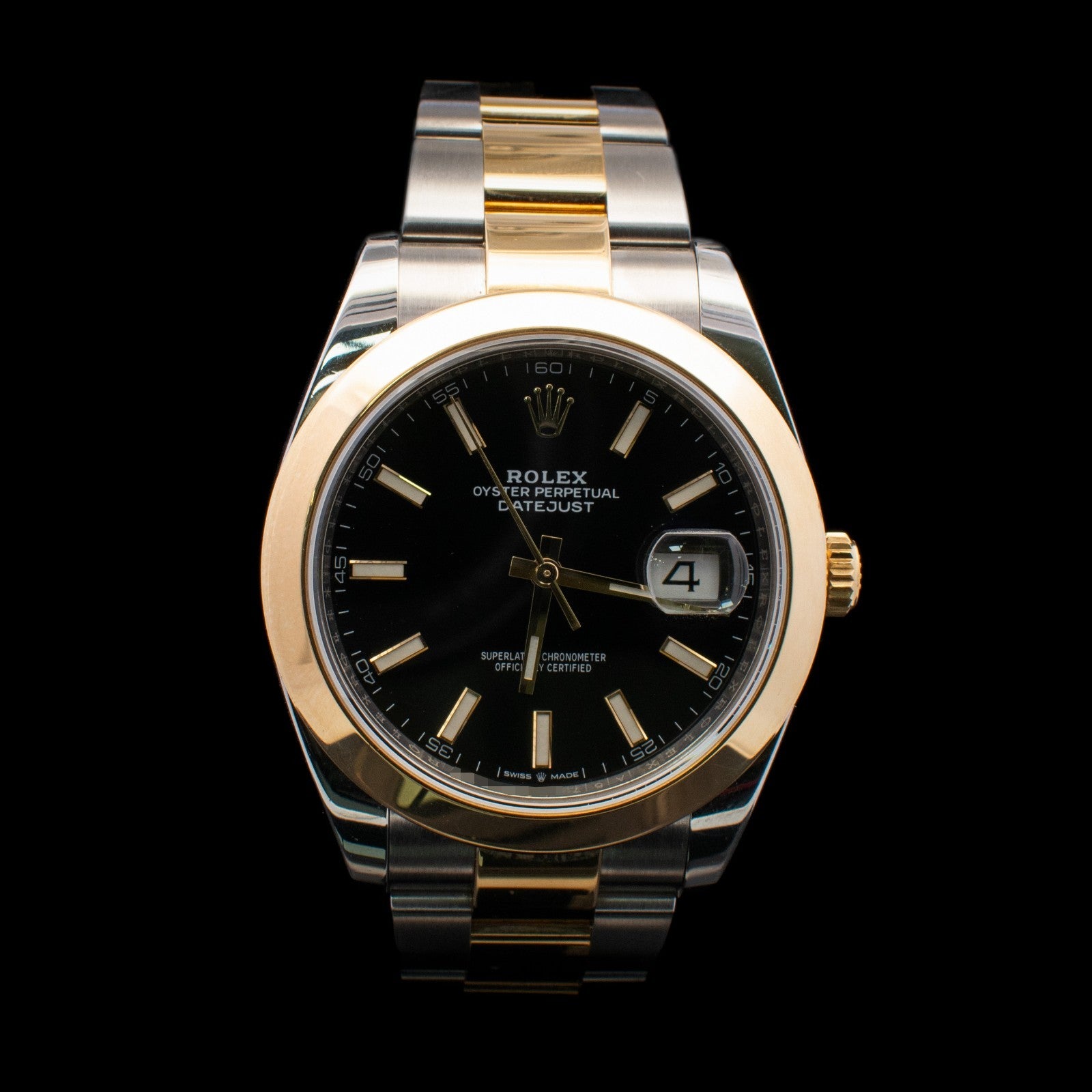 Rolex Datejust 41 | Black Stick Dial | Two-Tone Oyster Bracelet | Ref. 126303 |