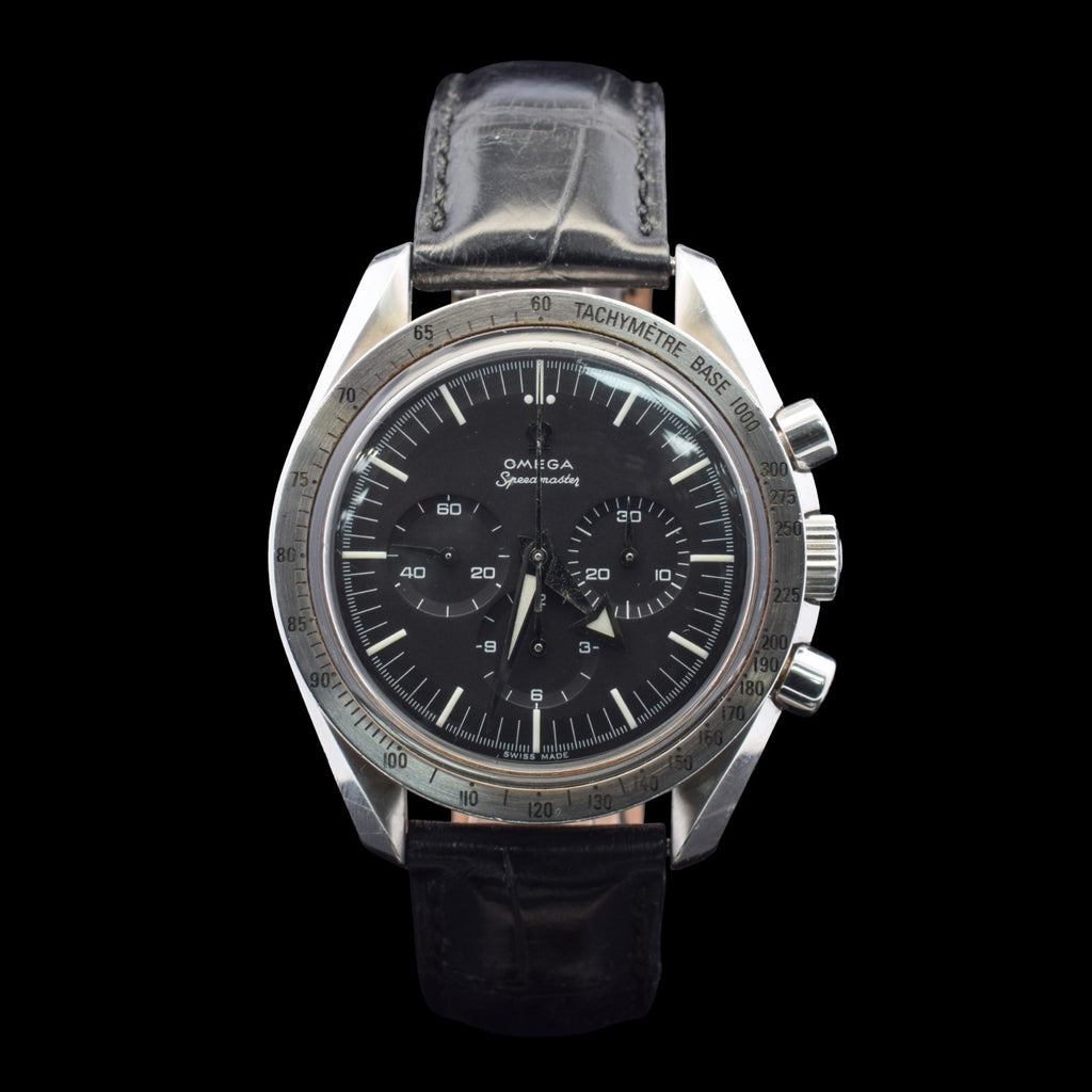 Omega Speedmaster Broad Arrow 1957 | OEM Black Leather Strap | Ref. 3594.50