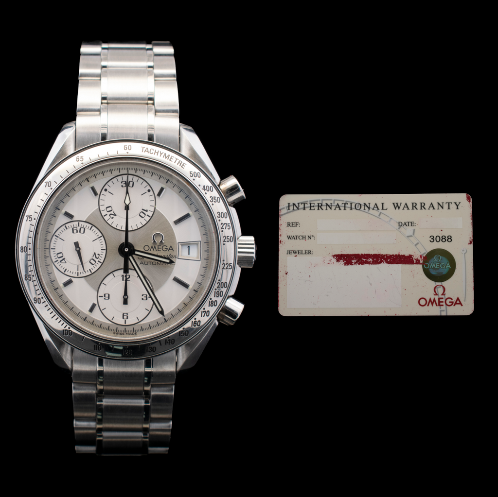 Omega Speedmaster Date 39mm White/Silver Dial | Ref 3513.30 with Card I