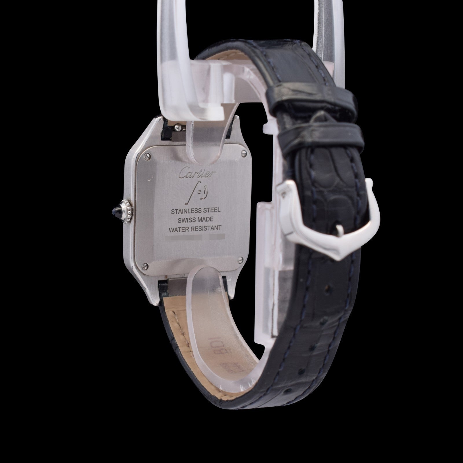 Cartier Santos-Dumont | 38 x 27.5mm Silver Dial | Leather Strap | Ref. WSSA0023