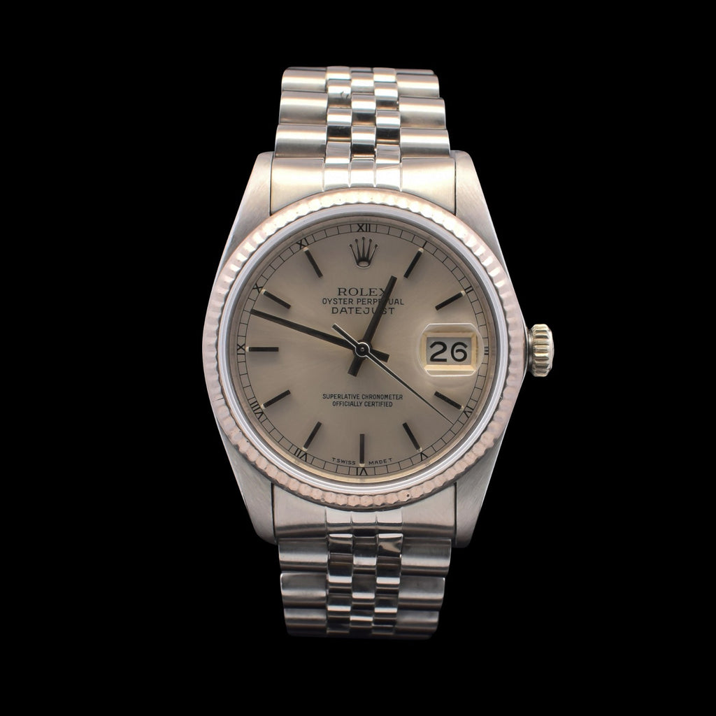Rolex Datejust 36mm | Silver Dial | 18K White Gold Bezel | Ref. 16014 |