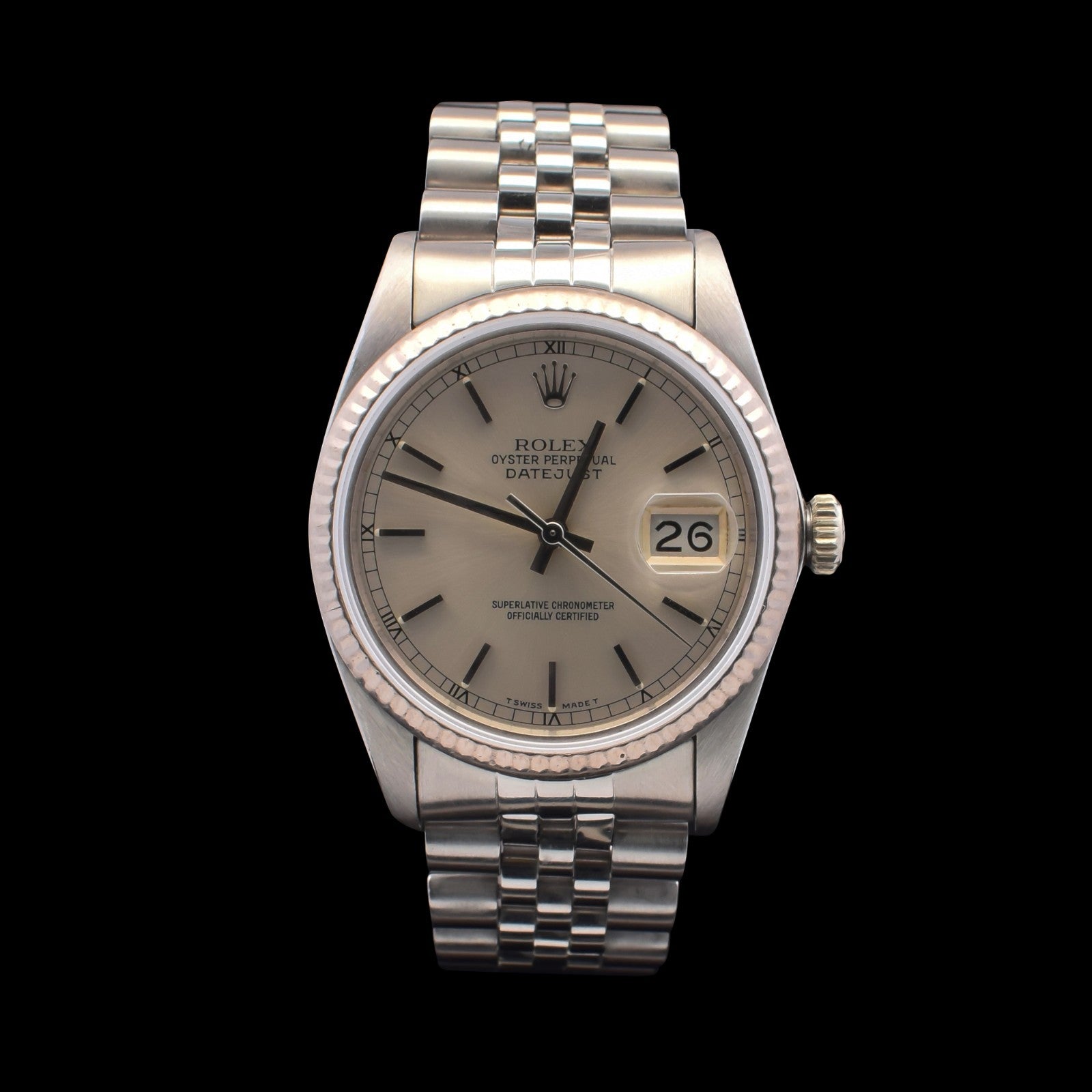 Rolex Datejust 36mm | Silver Dial | 18K White Gold Bezel | Ref. 16014 |