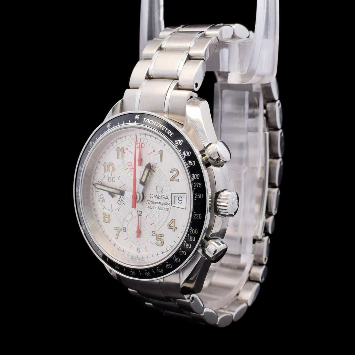 Omega Speedmaster Mark 40 | Rare White Guilloché Dial |  Ref. 3513.33 with Card