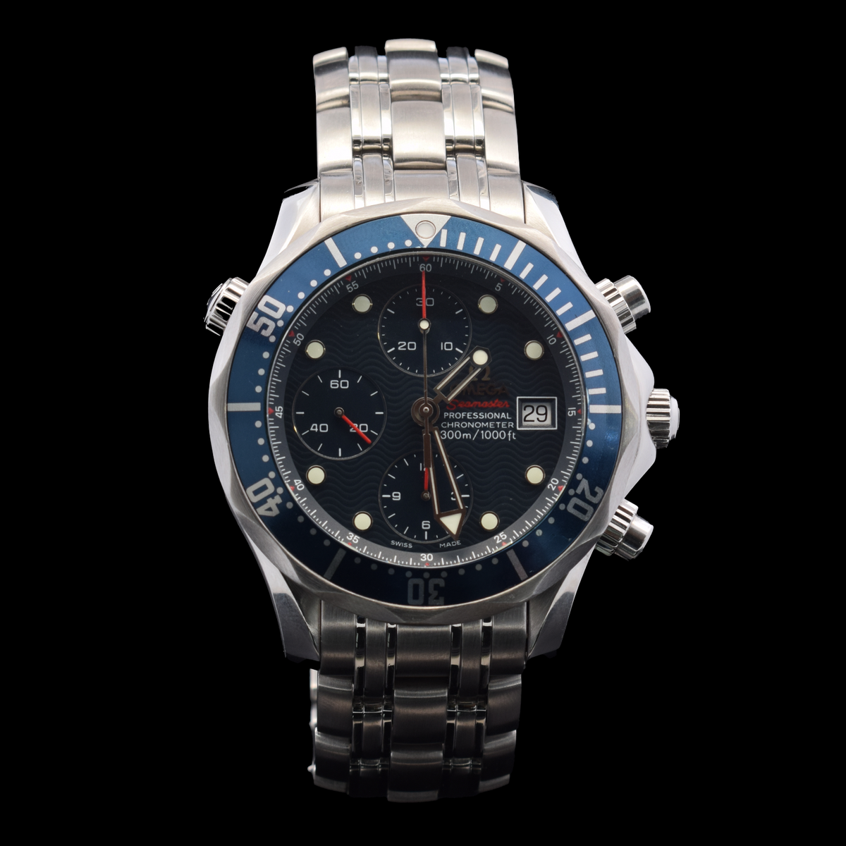 Omega Seamaster Diver 300M Chronograph | 41.5mm Blue Wave Dial | Ref. 2225.80 |
