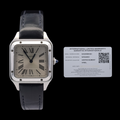 Cartier Santos-Dumont | 38 x 27.5mm Silver Dial | Leather Strap | Ref. WSSA0023