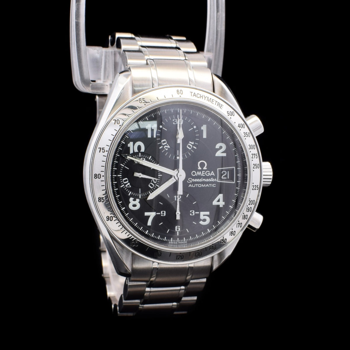 Omega Speedmaster Date  | 39mm | Rare Black Arabic Dial | Ref. 3513.52 with Card