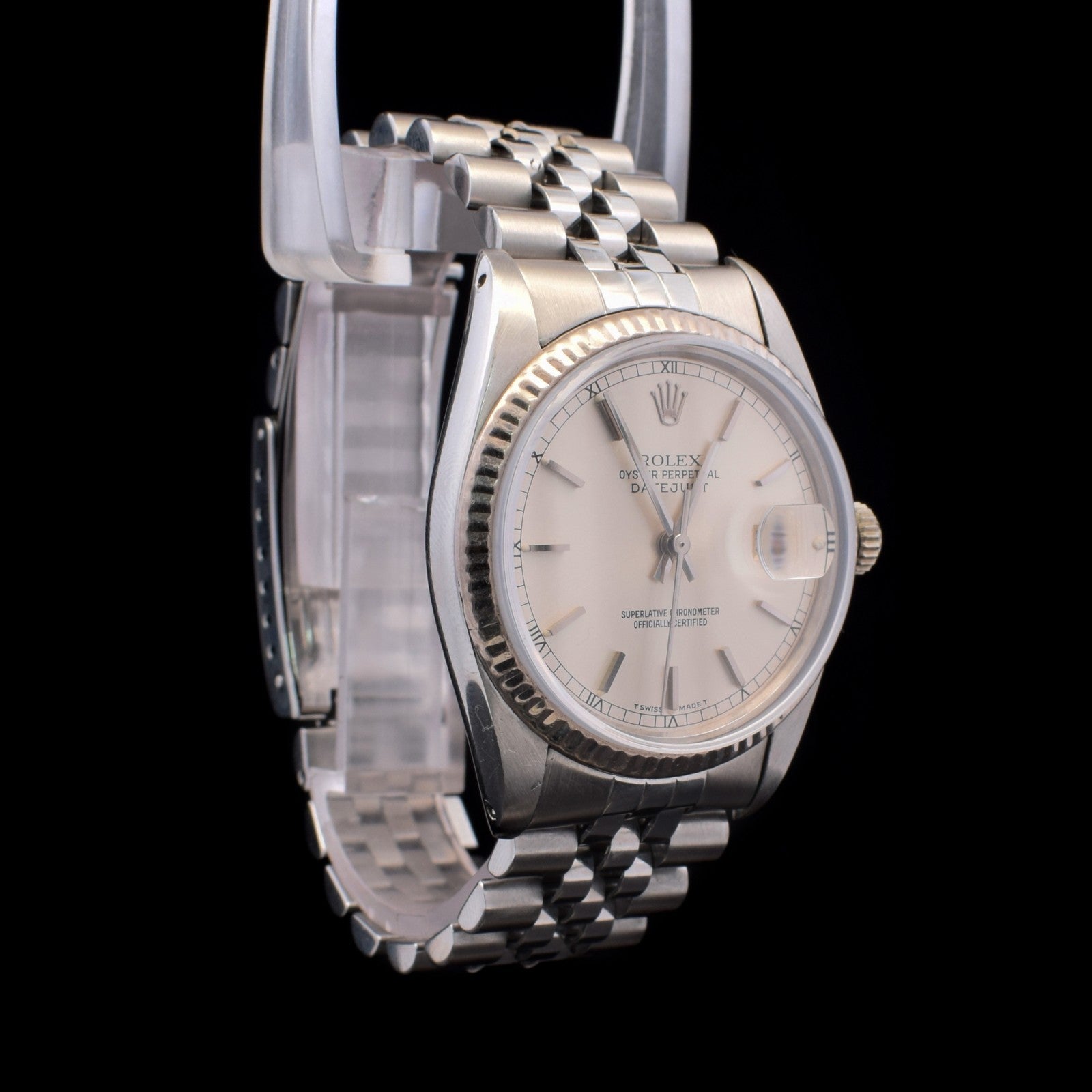 Rolex Datejust 36mm | Silver Dial | 18K White Gold Bezel | Ref. 16014 |