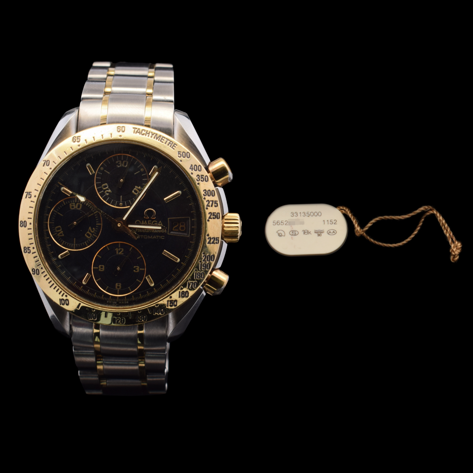 Omega Speedmaster Date | Black Dial | Steel & Gold Chronograph | Ref. 3313.50 I