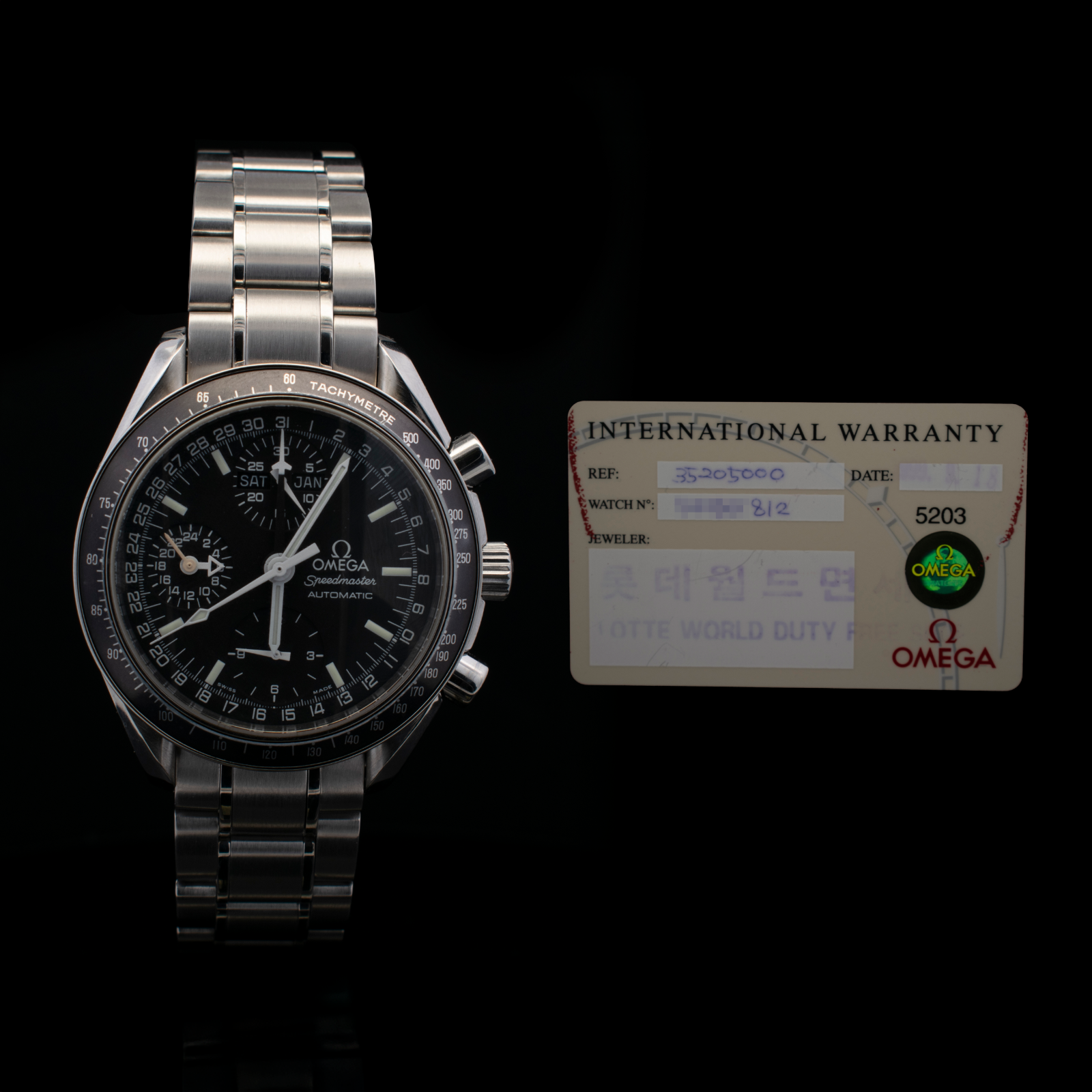 Omega Speedmaster Day-Date | Triple Calendar | Ref 3520.50 | White Stick