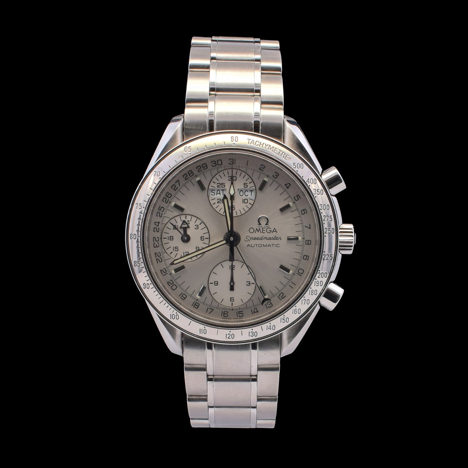 Omega Speedmaster Day-Date | Silver Dial | Triple Calendar | Ref. 3523.30