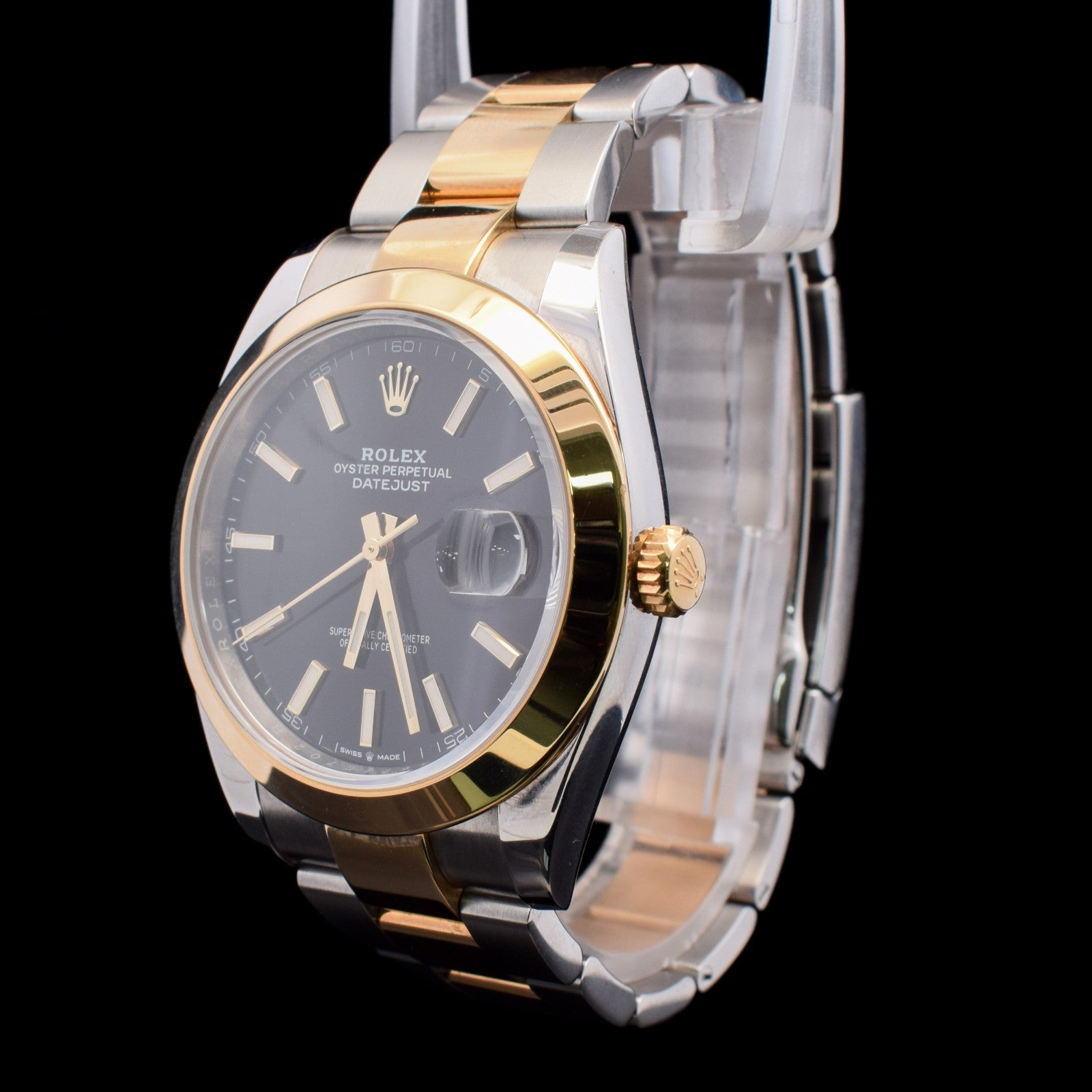 Rolex Datejust 41 | Black Stick Dial | Two-Tone Oyster Bracelet | Ref. 126303 |