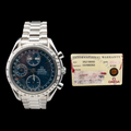 Omega Speedmaster Day-Date Triple Calendar | 39mm Blue Dial | 3521.80 I Card I