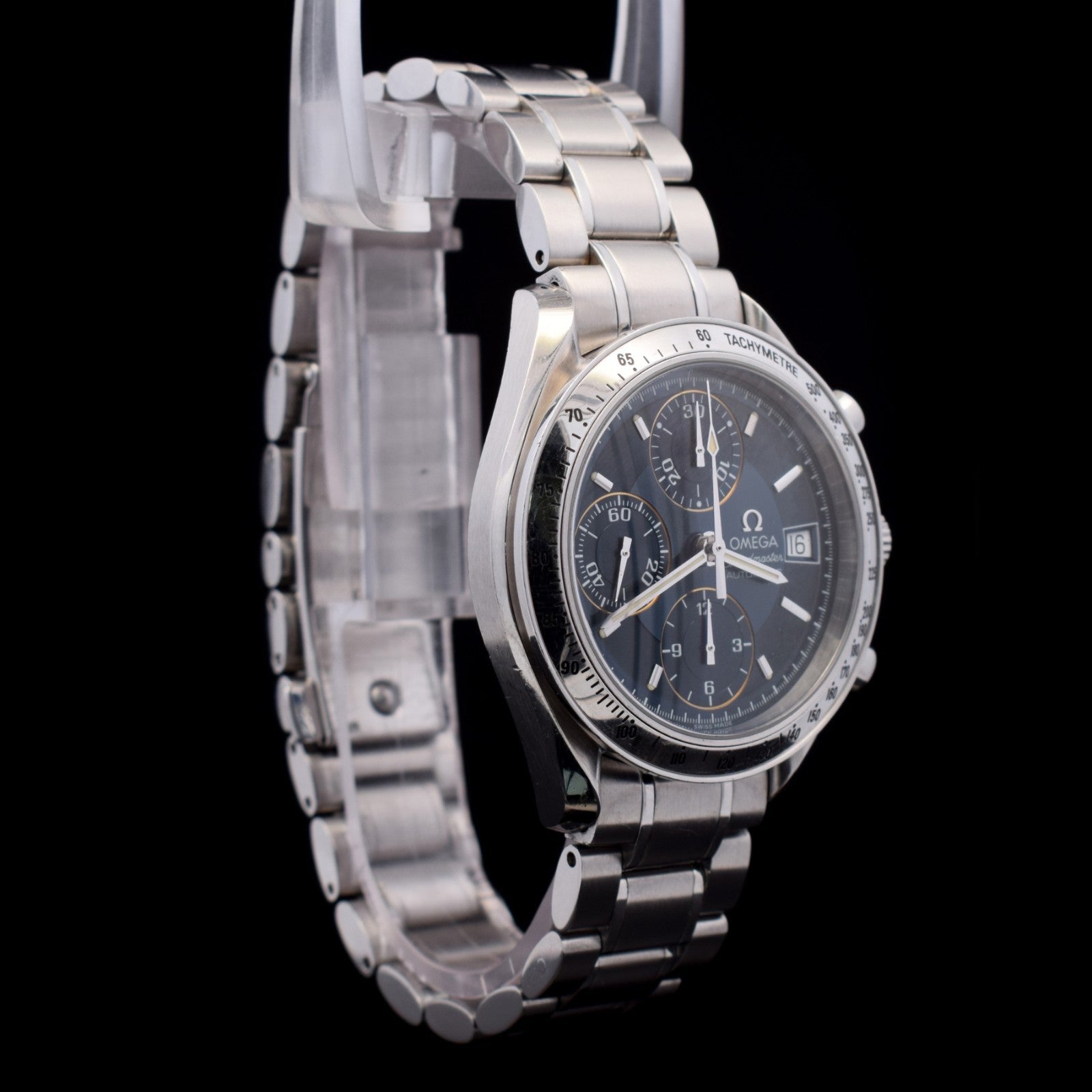 Omega Speedmaster Date  39mm Blue Dial (Slight Patina) | Ref 3513.80