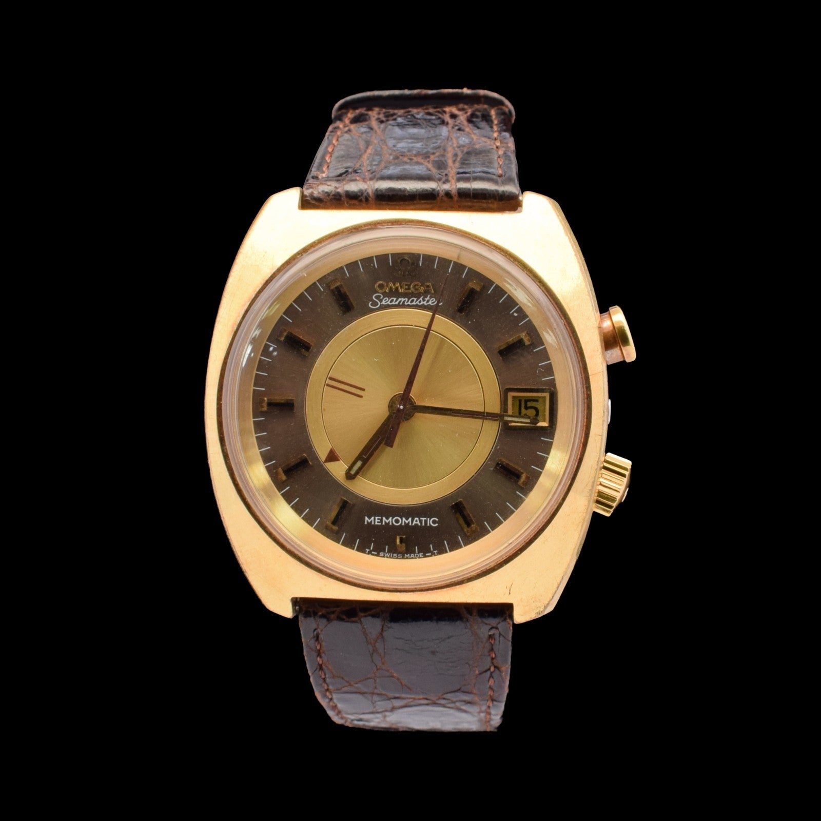 Omega Seamaster Memomatic | Gold-Plated Automatic Alarm | Omega Buckle
