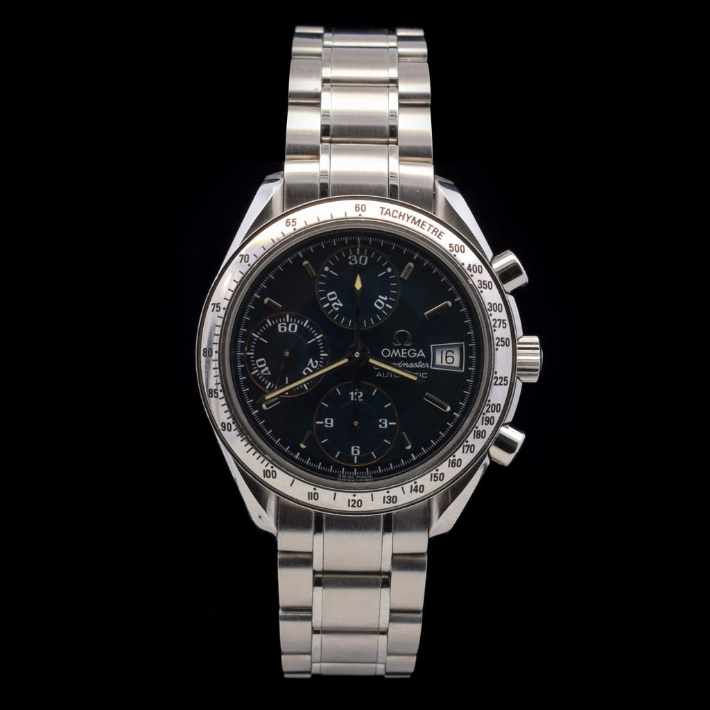 Omega Speedmaster Date  39mm Blue Dial (Slight Patina) | Ref 3513.80