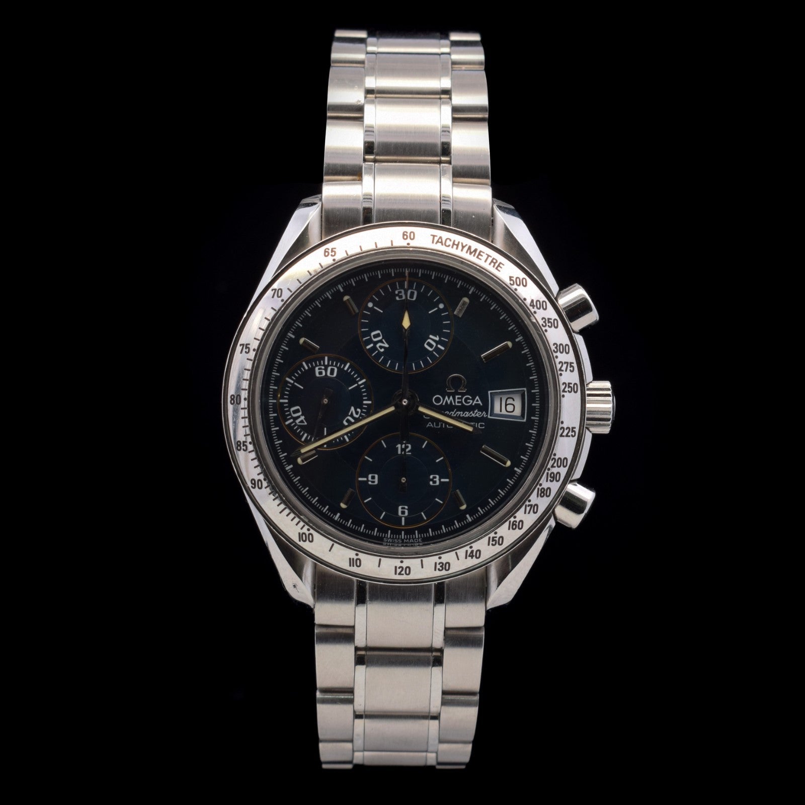 Omega Speedmaster Date  39mm Blue Dial (Slight Patina) | Ref 3513.80