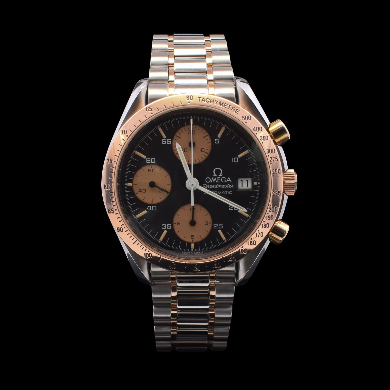OMEGA 3316.50 Speedmaster Date black Dial Automatic Pink Gold Stainless Steel