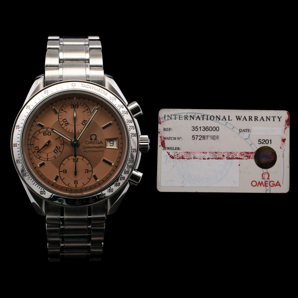 Omega Speedmaster Date $4,295 Salmon Dial | Japanese Edition | Ref 3513.60 with