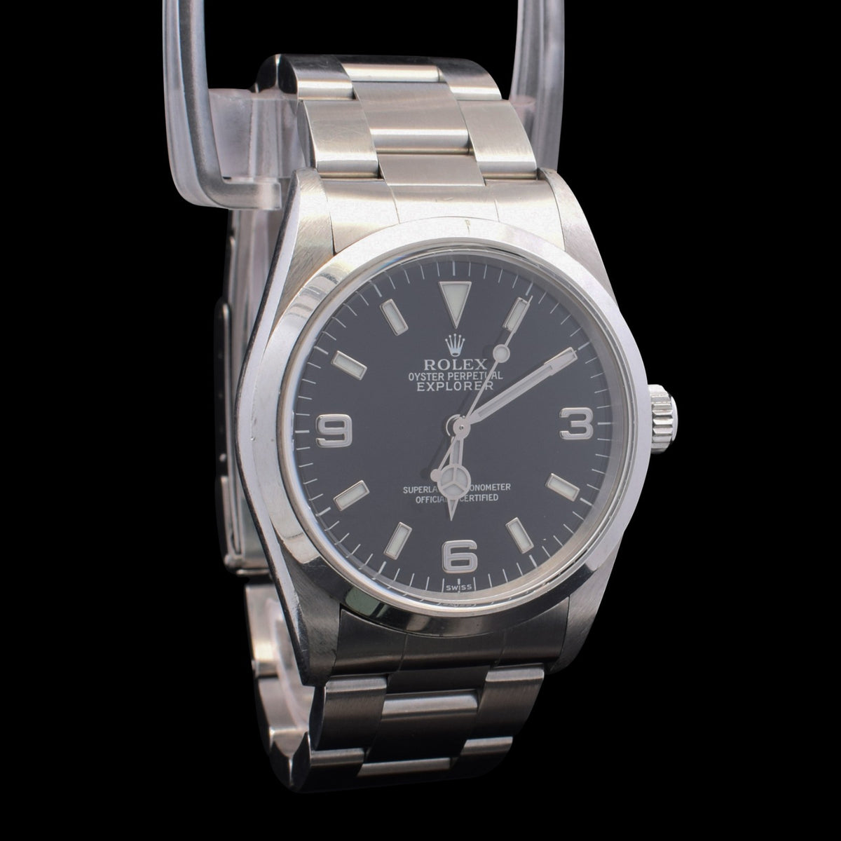 Rolex Explorer 36 | Black 3-6-9 Dial | Unpolished Case | Ref. 114270 with Papers