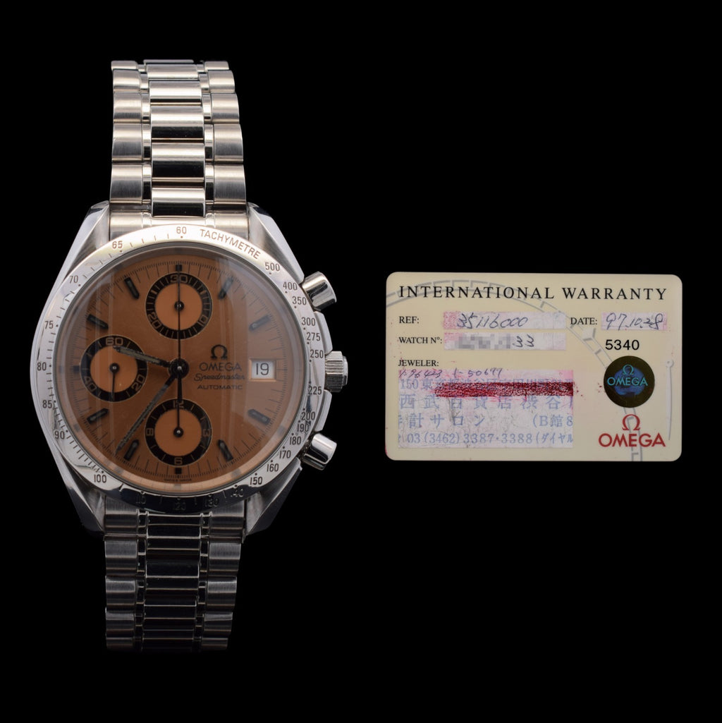 Omega Speedmaster |  Salmon Dial | 40th Anniversary | Ref 3511.60 | Card (1997)