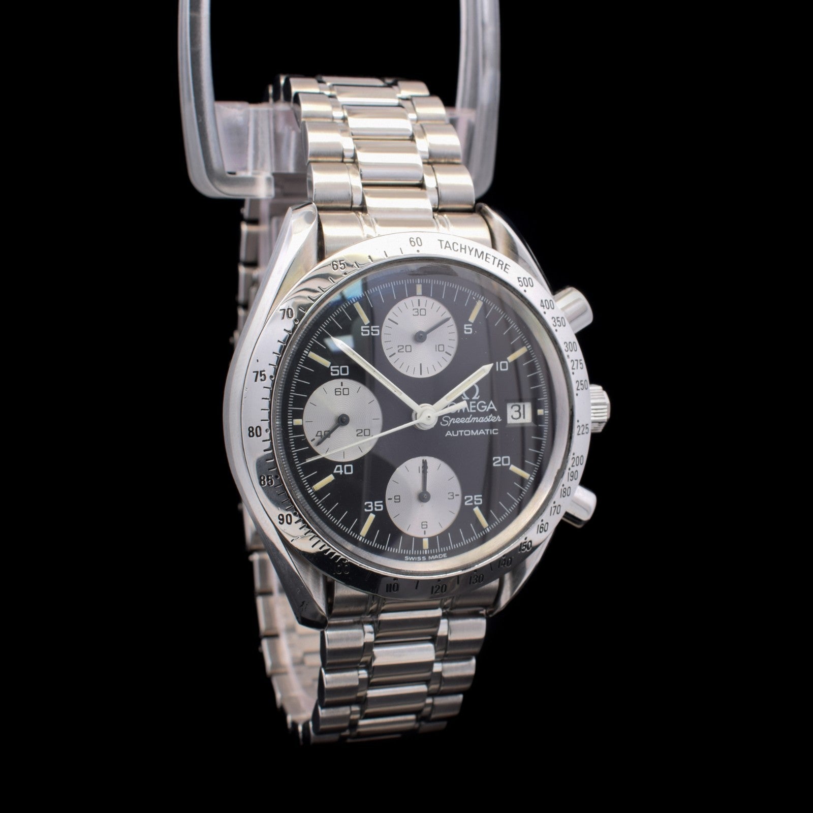 Omega Speedmaster Date | Black Reverse Panda Dial | Yellow Patina I Ref. 3511.50