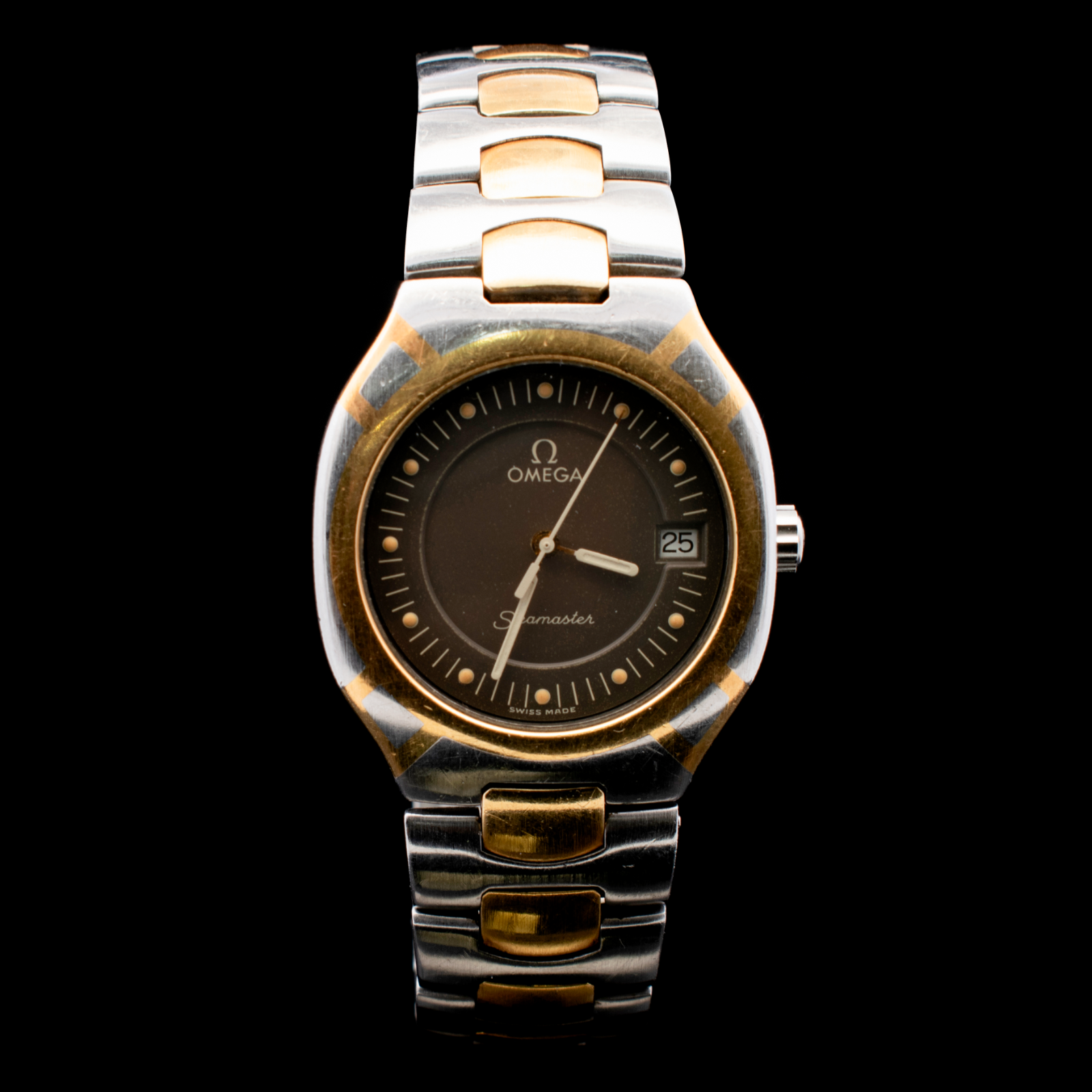 Omega Seamaster Polaris | Tropical Brown Dial | Quartz | Steel & Gold (Plated) I