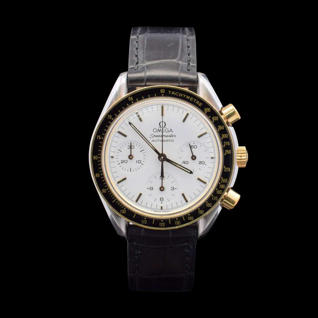 Omega Speedmaster Reduced | Steel & Gold | White Dial | Factory Gold Buckle |