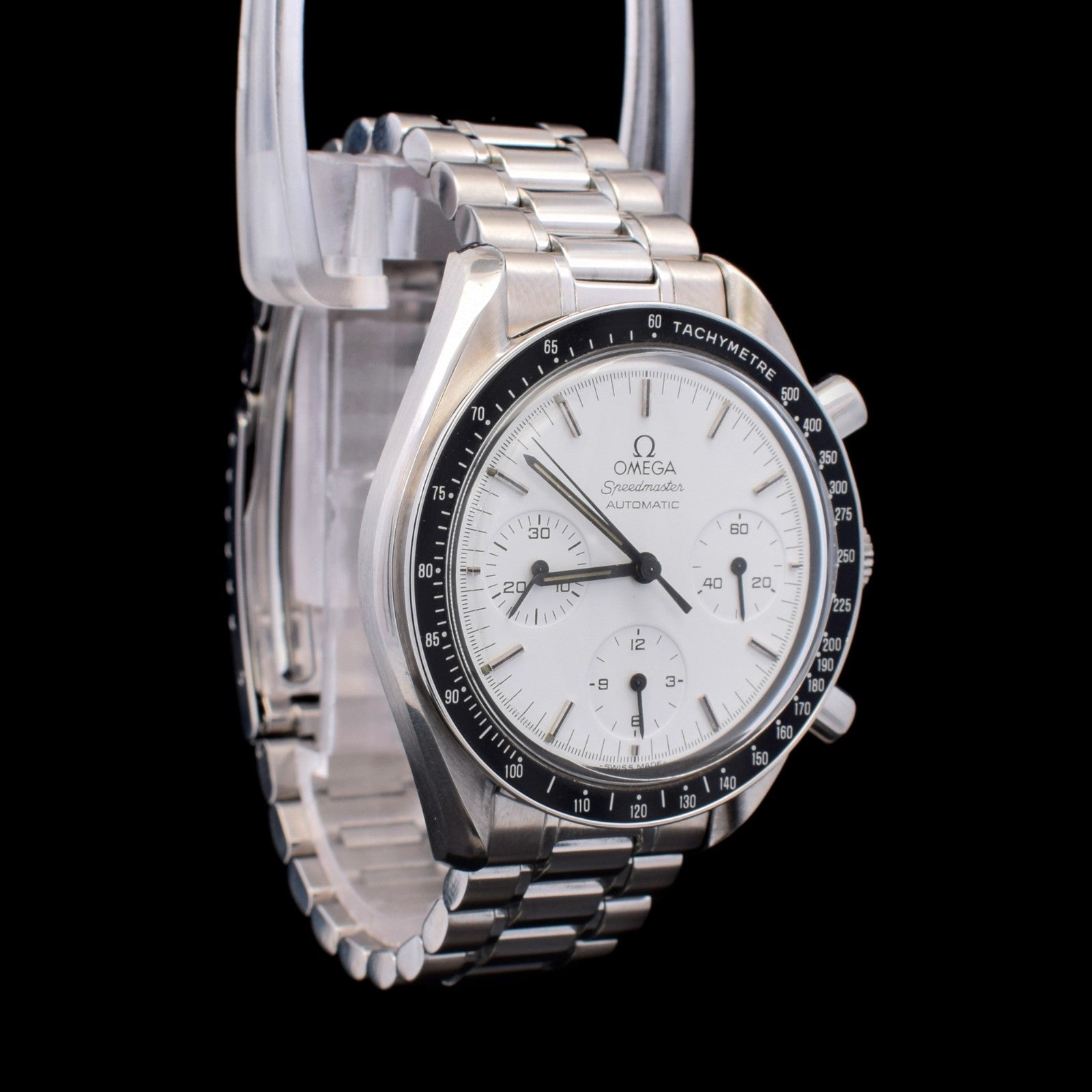 Omega Speedmaster Reduced Albino | Rare White Dial | Ref. 3510.20 with Card I