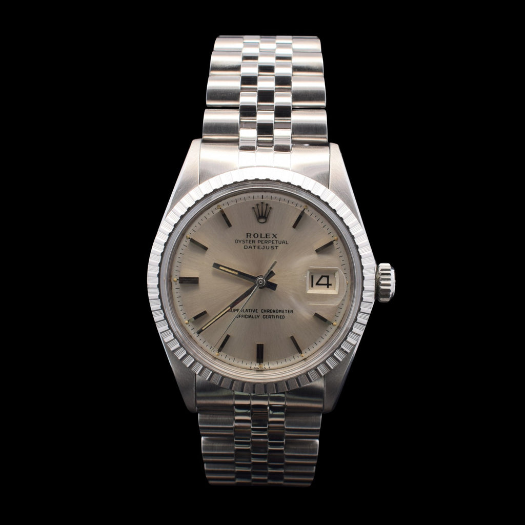 Rolex Datejust | Silver “Doorstop” Pie-Pan Dial | Engine-Turned Bezel - 1603